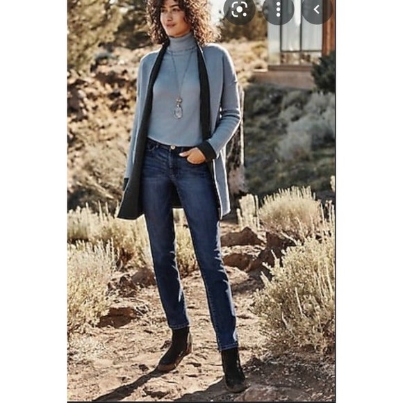 J. Jill Denim Weekender Dark Wash Slim Straight Leg Stretch Jeans 6 - Picture 5 of 11